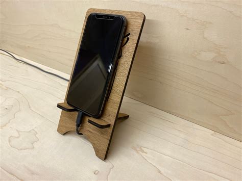 Mobile Phone Stand Wood Pdfsvg Dxf Laser Cut Files Etsy Uk