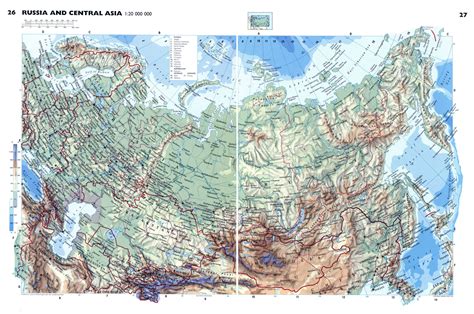 Large Detailed Physical Map Of Russia Russia Europe