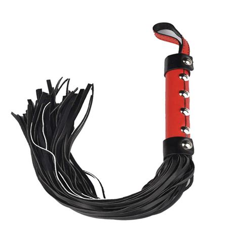 Erotic Toys Sexy Whip Black Lash Red Handle For Adult Game Pu Leather Flirt Toys Sex Toy Mask
