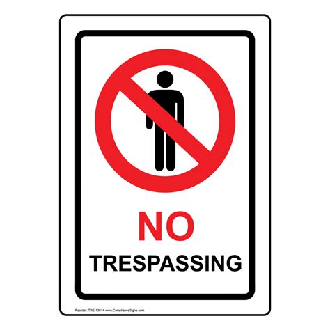 No Trespassing Sign Tre 13614 No Soliciting Trespass