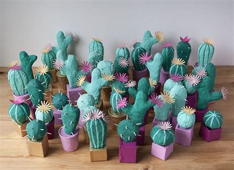 Paper Mache Cacti For Bash Please Bramble Workshop Paper Mache Crafts