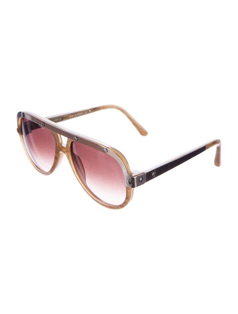 Lanvin Tinted Aviator Sunglasses Accessories Lan58773 The Realreal