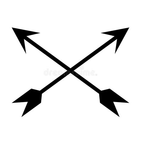 Crossed Arrows Icon Outline Style Stock Vector Illustration Of Arrow