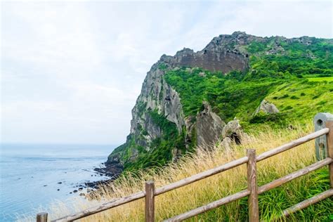 Premium Photo View Of Seongsan Ilchulbong Volcanic Cone In Jeju Island