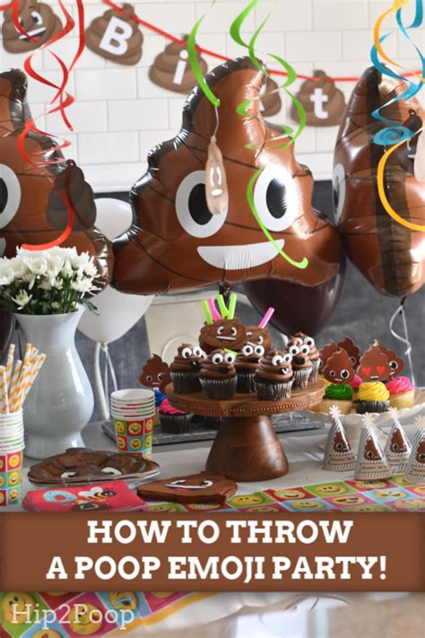 17 Inspire Poop Emoji Party Decorations