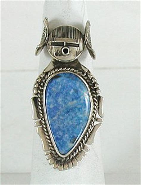Authentic Native American Sterling Silver Lapis Lazuli Maiden Ring By