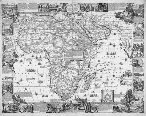Digital Print Of A Highly Detailed Vintage Africa Map Printable Wall