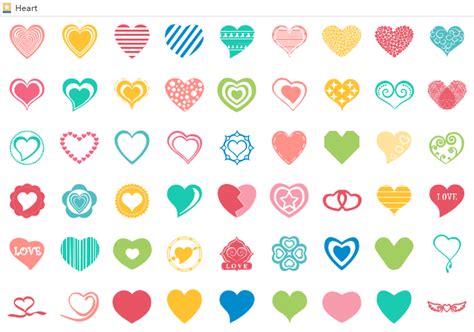 Various Vector Heart Icons Free And Editable Edraw