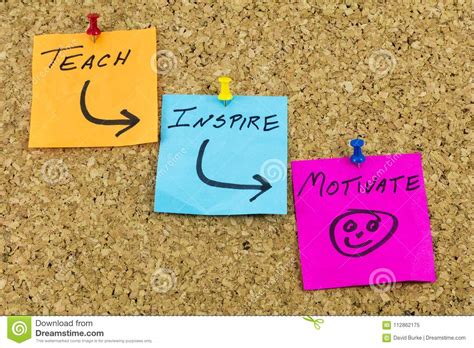 Teach Inspire Motivate Inspiration Stock Image Image Of Motivate