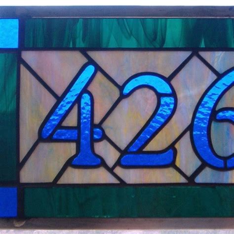 Stained Glass Numbers Etsy