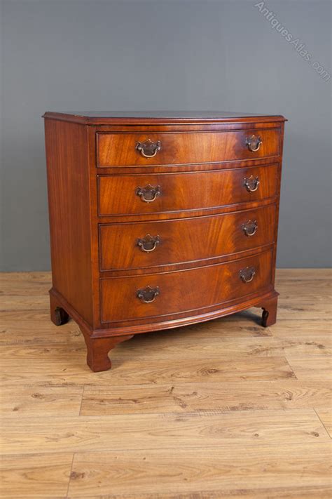 Antiques Atlas Mahogany Bow Front Chest Of Four Drawers