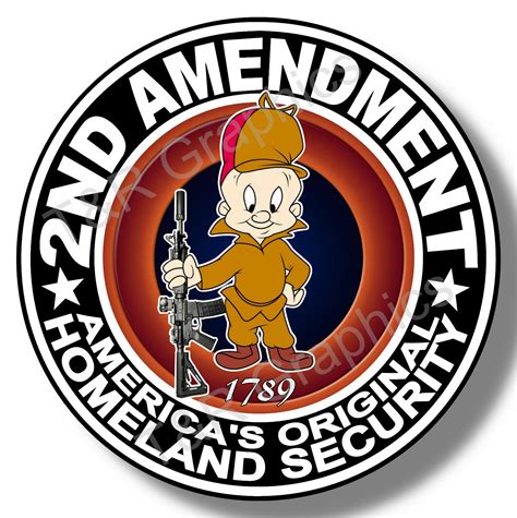 2nd Amendment Gun Vinyl Sticker Decal Elmer Fudd Gun Rights Truck Window Usa Ebay