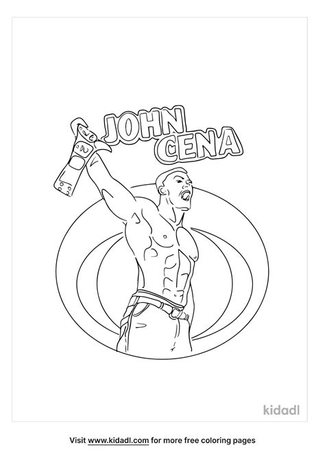 Free John Cena Coloring Page Coloring Page Printables Kidadl