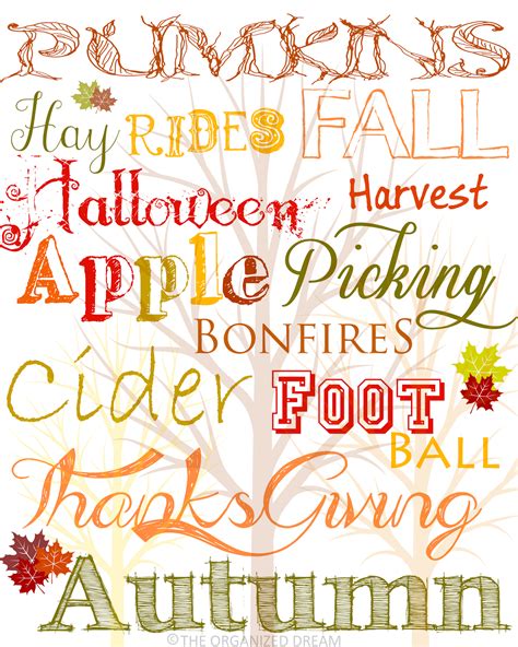 Free Fall Printable