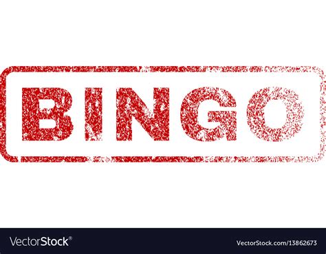Bingo Rubber Stamp Royalty Free Vector Image Vectorstock