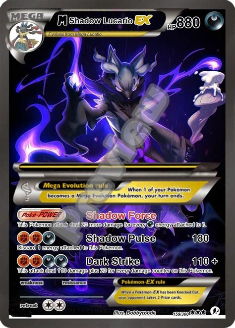 M Shadow Lucario Gx Gmax Vmax Gigantamax Ex Pokemon Card Etsy Canada