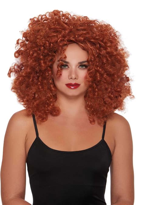 Red Womens Curly Wig