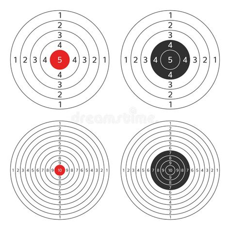 Shooting Target Vector Set Stock Vector Illustration Of Black Dart