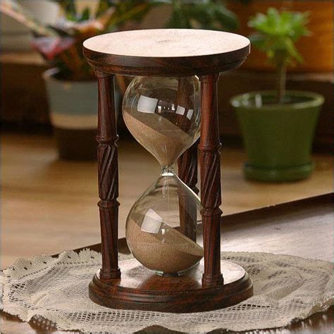 Solid Cocobolo Wood Hourglass With Spiral Spindles Justhourglasses