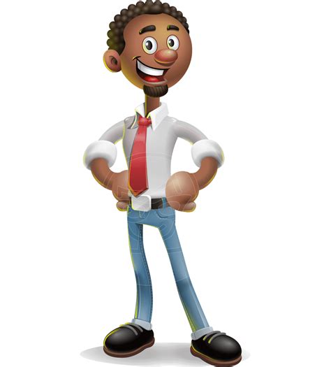 African American Businessman 3d Vector Cartoon Character Graphicmama