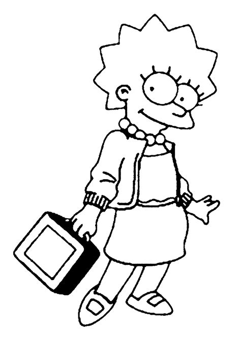 Lisa Simpson Coloring Page Free Printable Coloring Pages On