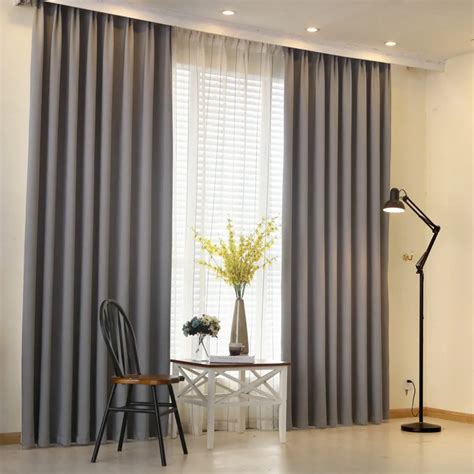 Buy Modern Curtain Plain Solid Color Blackout Full