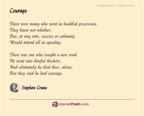 Courage Poem By Stephen Crane