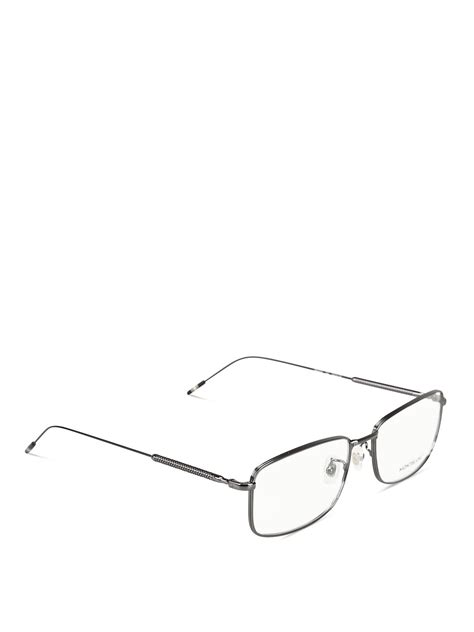 Montblanc Gunmetal Rectangular Eyeglasses Montblanc