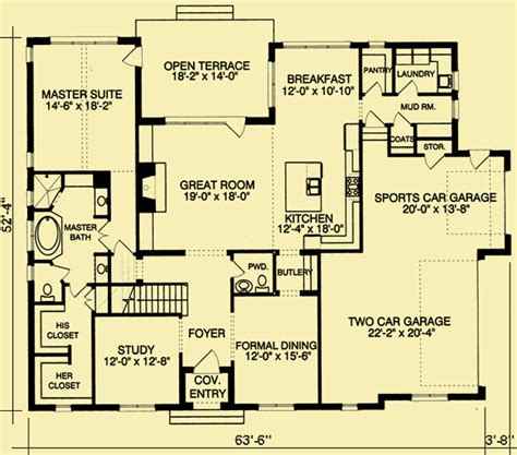 English Country Style Tudor House Plans With 4 Bedrooms