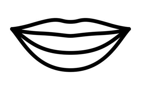 Open Lips Clipart Black And White Free