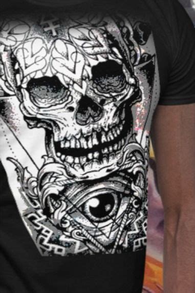 Dark Academia Skull Oversized Tshirts Goblincore Clothing