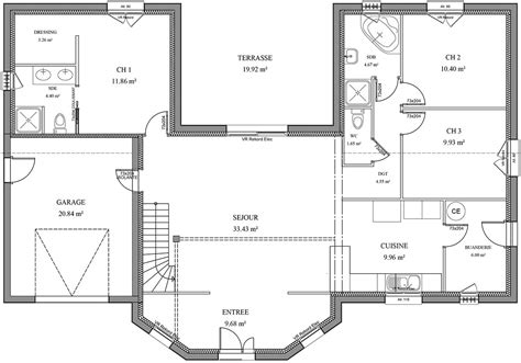 Mes plans , modèles à titre d'exemples de créations.( surface inférieure à 170 m²). Plan de construction maison moderne gratuit - Idées de travaux