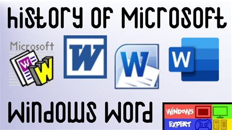 History Of Microsoft Windows Word 1989 2020 Youtube