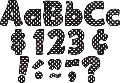 The Alphabet With Polka Dots Style Graffiti Letters Black And White