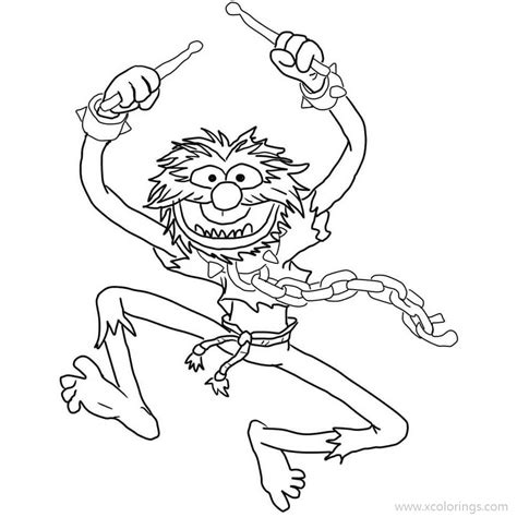 The Muppets Coloring Pages Animal Is Dancing