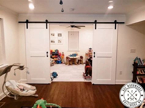Farmhouse Sliding Barn Door Or Double Doors Up To 40 Wide Double