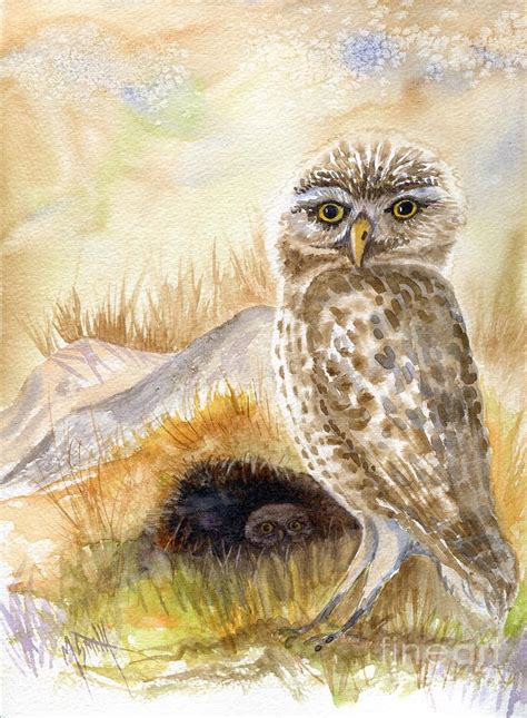 Burrowing Owls Painting By Marilyn Smith Fine Art America