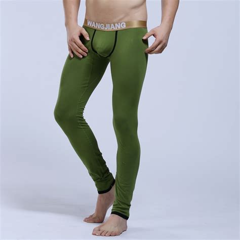 New Men Soft Long Johns Pants Thermal Underwear Gay Cotton Warm
