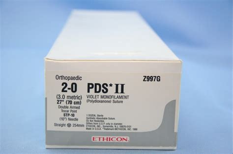 Ethicon Suture Z997g 2 0 Pds Ii Violet 27 Stp 10 Straight Trocar
