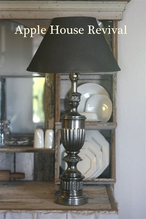 A plain white lampshade is the easiest to dye or paint. Apple House Revival: The Apple Cup Lamp