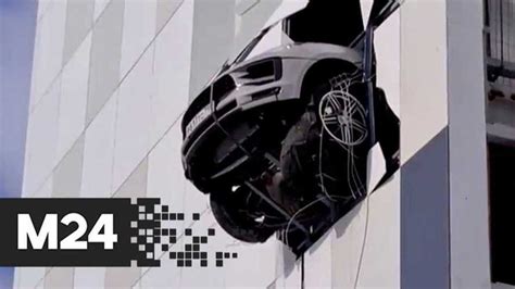 Porsche Macan Nose Hangs In The Air As Suv Nearly Falls From Building