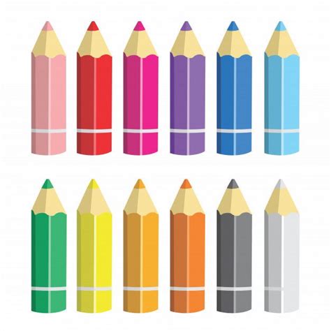 Lápices De Colores De Dibujos Animados V Premium Vector Freepik