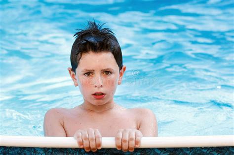 Boy In The Swimming Pool Stock Image Image Of Leisure 34438213