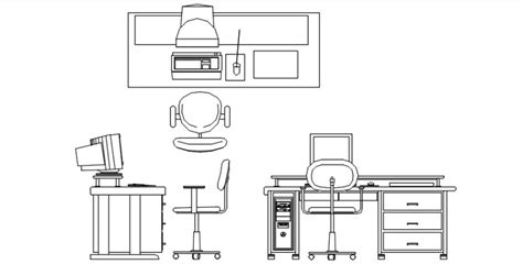 Miscellaneous Office Desks And Office Furniture Blocks Details Dwg File