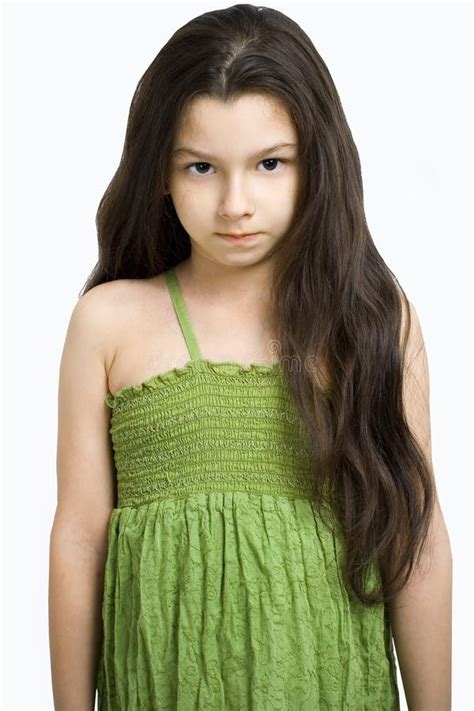 Girl With Long Brown Hair Stock Image Image Of Inside 4070911