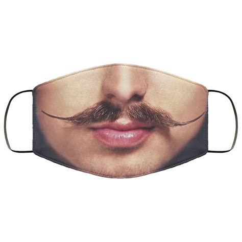 Man With Moustache Funny Washable Reusable Custom Printed Cloth Cover