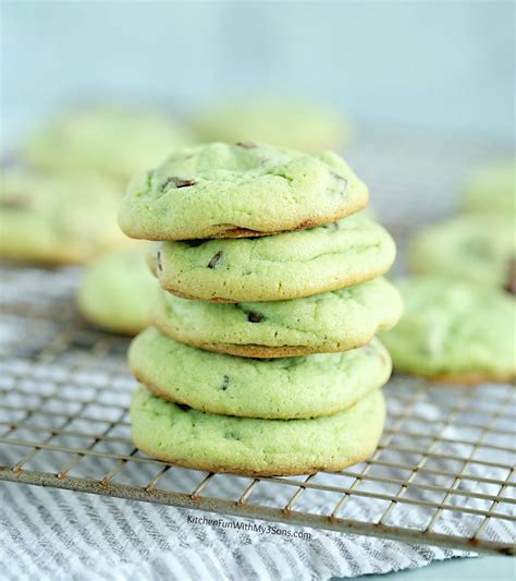 Mint Chocolate Chip Cookies Kitchen Fun With My 3 Sons
