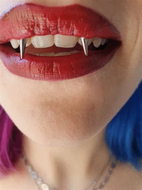 Vampire Septum Dracula Nail Piercing Tiger Tooth Fangs Nail Etsy