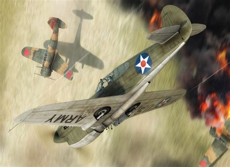 배경 화면 제 2 차 세계 대전 항공기 비행기 Curtiss P 40 Warhawk 전쟁 2057x1500