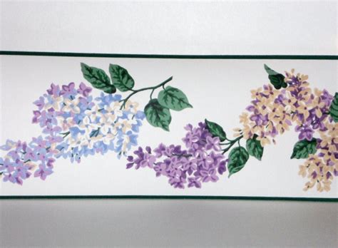 Lilacs Wallpaper Border Vintage Floral Flowers Wallpaper